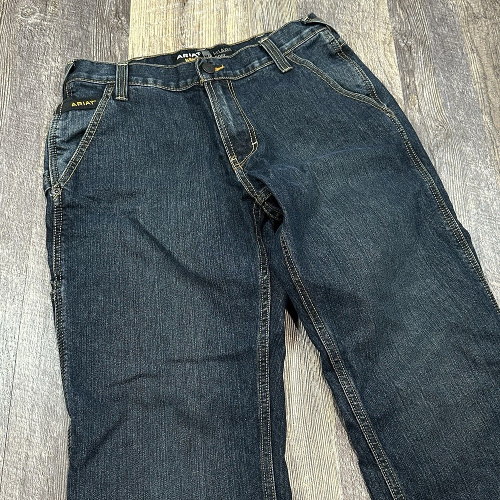ARIAT Rebar M4 Relaxed Boot Cut Jean Phantom Carpenter Men's Size 30x30 Workwear - Picture 3 of 15